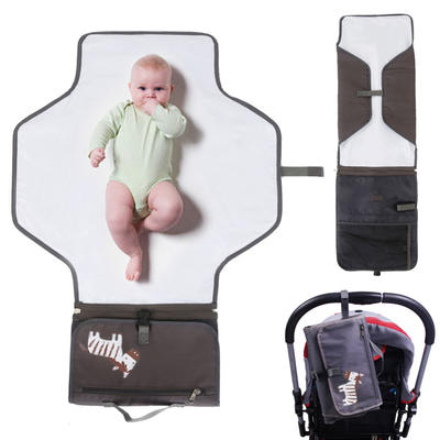 Diaper Changing Mat With Storage Pockets Waterproof Travel Changing Station Nappy Changing Pad Bag