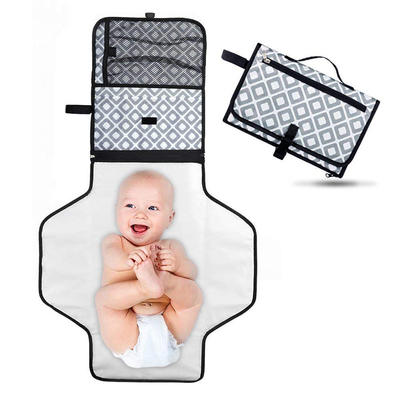 Portable Baby Changing Mat Portable Mummy Change Mat Carry Handle Diaper Changing Pad