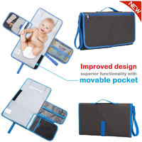 Portable Baby Diaper Changing Pad Diaper Changing Clutch Cushioned Travel Changing Pad