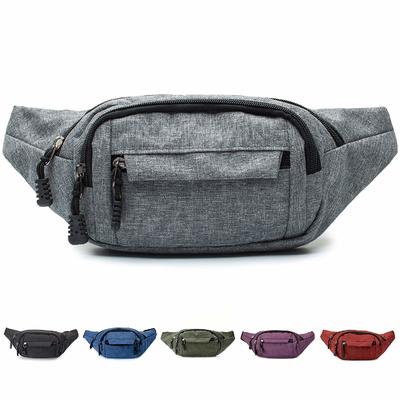Fanny Pack with 4-Zipper Pockets Adjustable Belt Waist Pack Bag for Outdoor Workout Traveling Casual Running Hiking