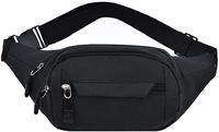 Waist Pack Unisex 3-Zipper Pockets Fanny Pack Waist Bag Waterproof Running Belt with Adjustable Strap