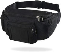 Sports Fanny Pack for Men Women, Outdoor Waist Pack Bag with 6 Zipper Pockets, Super Capacity Bum Bag with Adjustable Belt