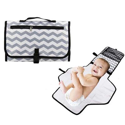 Portable Waterproof Baby Diaper Changing Pad Kit, Travel Home Change Mat Organizer Bag for Toddlers Infants and Newborns