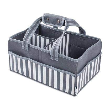 Large Portable Nursery Storage Basket Baby Diaper Caddy Organizer with Changing Pad