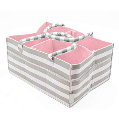 Large Portable Nursery Storage Basket Washable Baby Diaper Caddy Organizer Bag