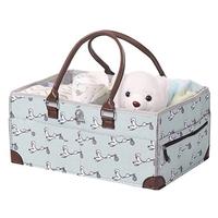 Diaper Bag Caddy with Pocket New baby Diaper Felt Bag Organizer Portable Felt Tote Bag