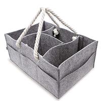 Larger Capacity Diaper Caddy Organizer with Cotton Rope Handles