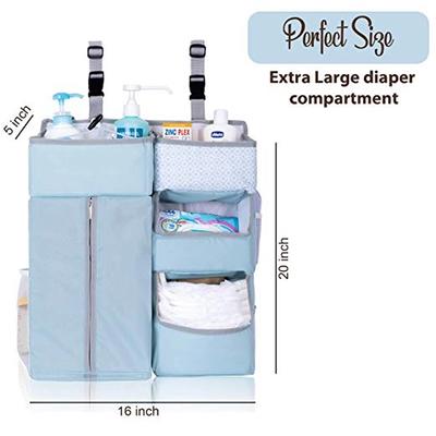 Washable Hanging Diaper Caddy Organizer Large Nursery Room Hanging Diaper Caddy
