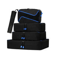 4 Set Packing Cubes Travel Luggage Packing Organizers with Shoes Bag