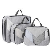 Compression Packing Cubes Travel Luggage Suitcase Organizer 3 Set
